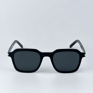 Saint Laurent Men Black Grey Square BRAND NEW Sunglasses SL715 SLIM 001